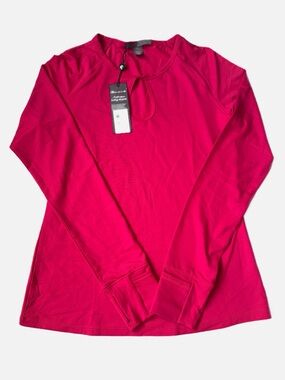 Greyson Womens Size M Scarlett Tulia Top Long Sleeve NWT Thumbholes Keyhole Golf